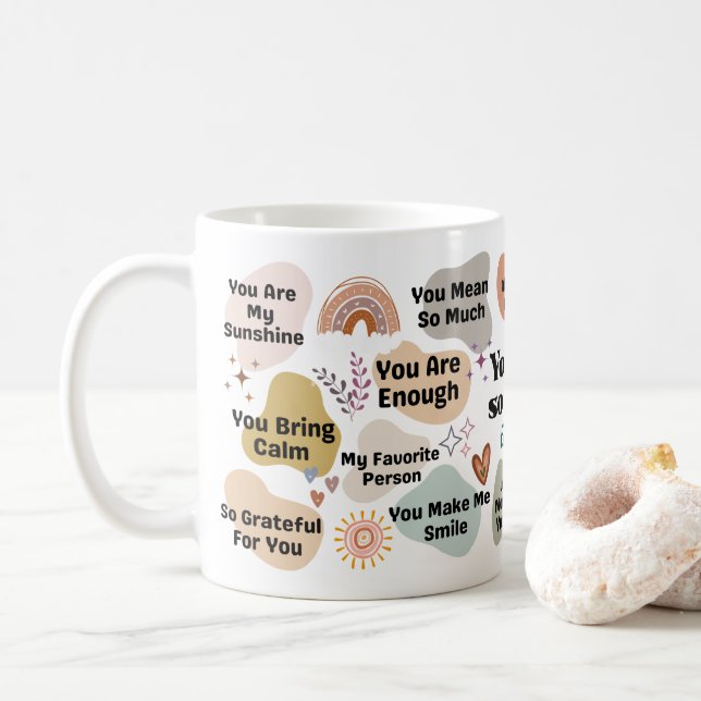 Mug Custom Name You Are So Loved Encouragement Quote (Avec donut)