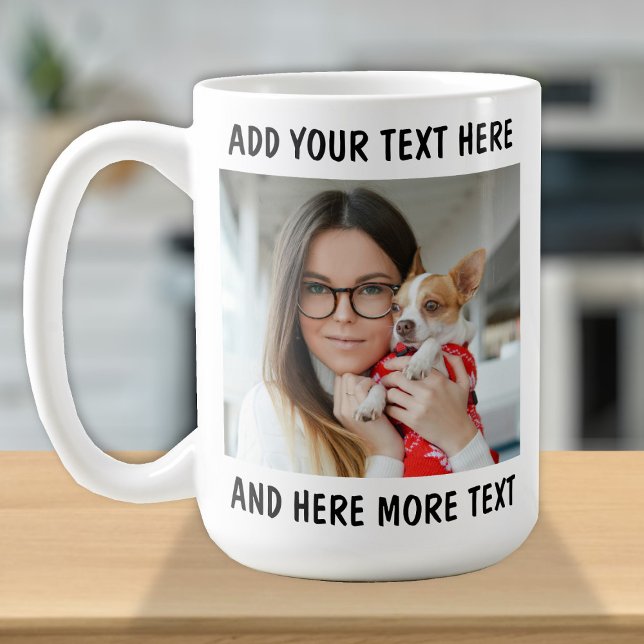 Mug Custom Photo and Text Or Name (Créateur téléchargé)