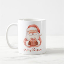 Custom Text Funny Santa Claus With Gift