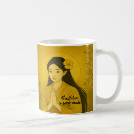 Mug Custom Zen Méditation art Mindfult Yoga Jaune