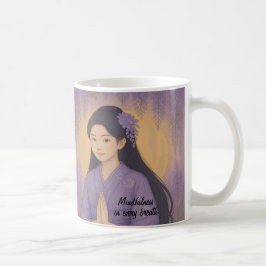 Mug Custom Zen Méditation art Mindfult Yoga Purple