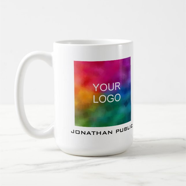 Mug Customisez votre entreprise Logo Ajouter un nom Te (Gauche)