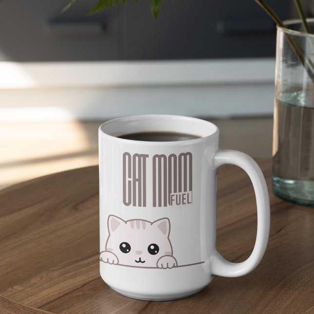 Mug Customizable Cat Mom Fuel (Créateur téléchargé)