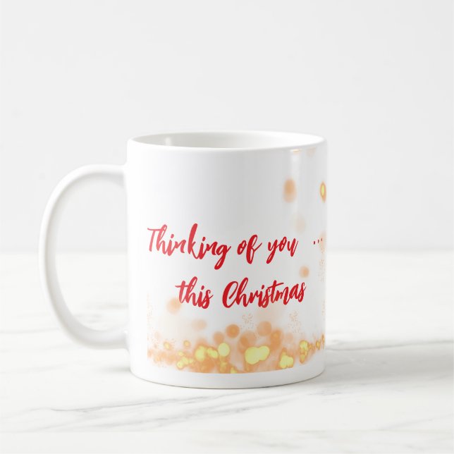 Mug 🎨 Customizable "Thinking of You This Christmas" (Gauche)