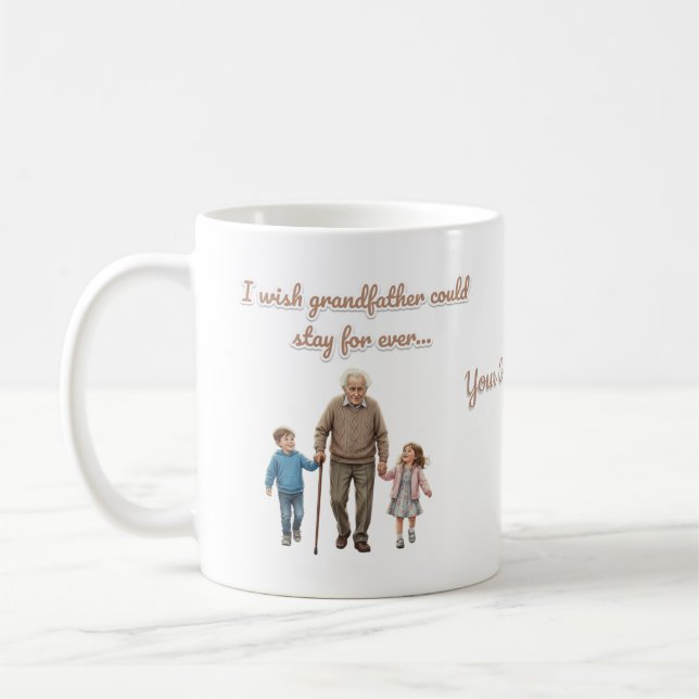 Mug Customize grandpa name (Gauche)