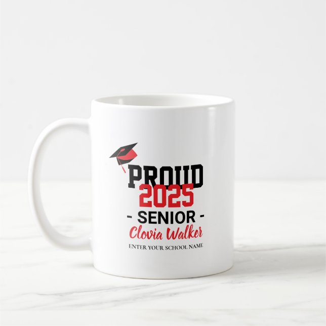 Mug Customized proud school senior graduate (Gauche)