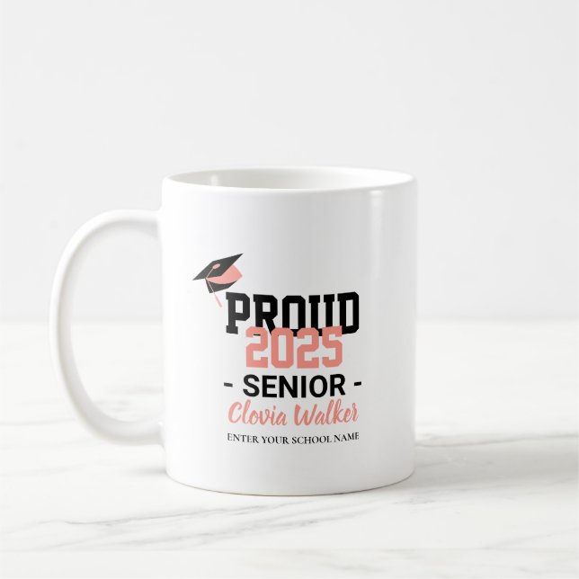Mug Customized proud school senior graduate (Gauche)