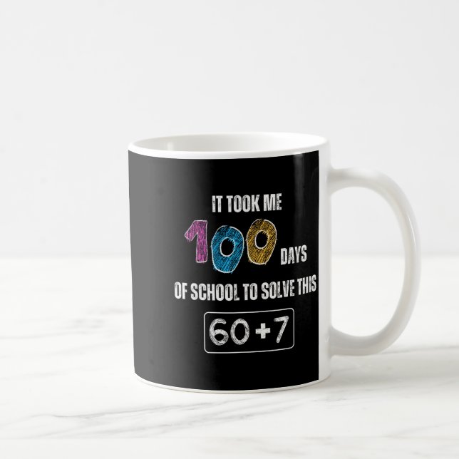 Mug Cute 100th Day Of School Math Student Teacher Humo (Droite)