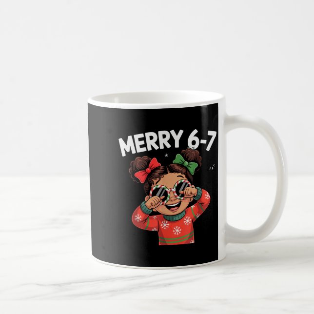 Mug Cute 6 7 Six Seven Meme Christmas Women Men Kids  (Droite)