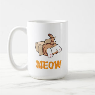 Mug Cute Adorable Jouer Chat Carton Drôle Amusant