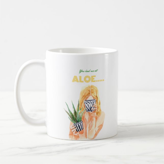 Mug Cute Aquarelle Botanique Maison Plante Lover (Gauche)