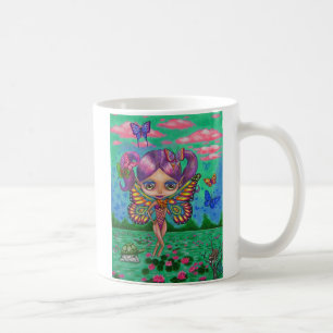 Mug Cute Arc-en-ciel Papillon Fairy Lys d'eau de poupé