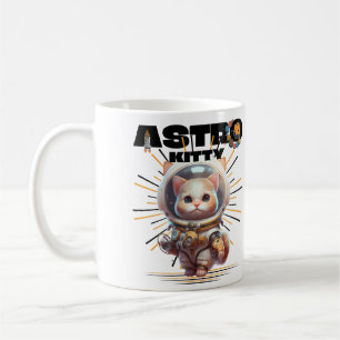 Mug Cute astronaute   Astro Kitty   Chat d'espace