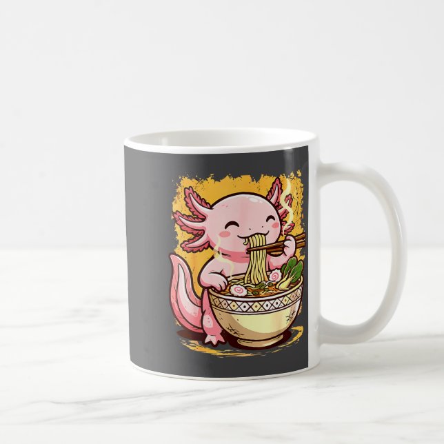 Mug Cute Axolotl Eats Ramen Noodles Axolotls Ramen  (Droite)