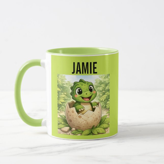 Mug Cute Baby Hatchling Dinosaur (Gauche)