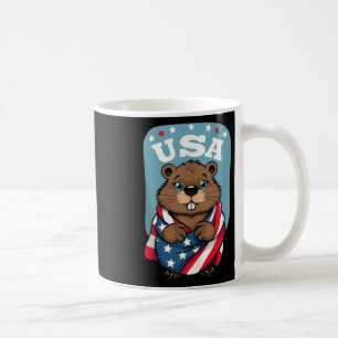Mug Cute Beaver Summer Drapeau nous Débardeur du jour 