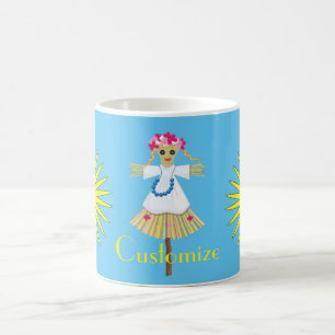 Mug Cute Blonde Pigtails Scarecrow