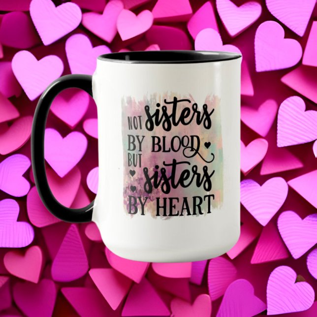 Mug Cute blood Sister word art add monogram (Créateur téléchargé)