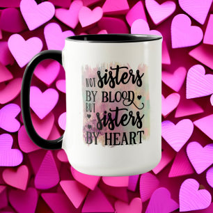 Mug Cute blood Sister word art add monogram