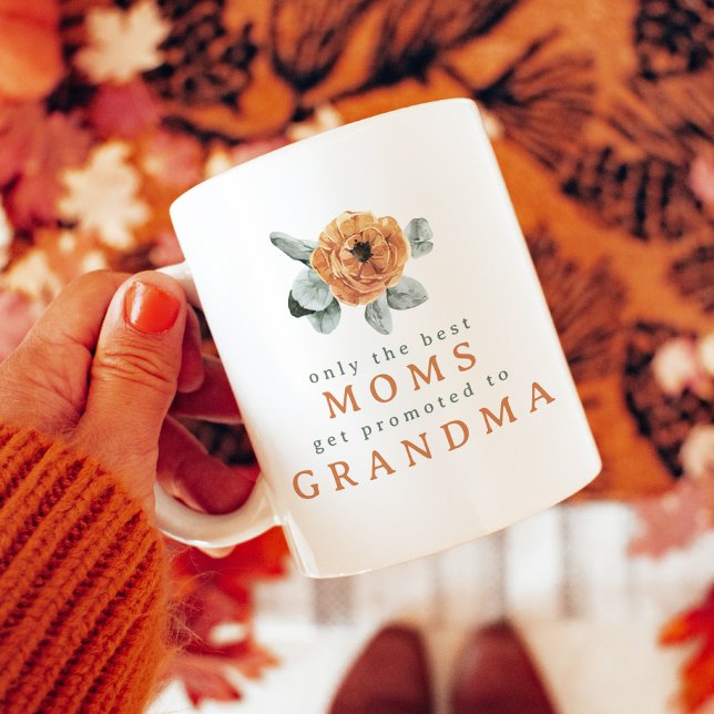 Mug Cute Boho Terracotta Floral Meilleur grand-mère Pr (Créateur téléchargé)