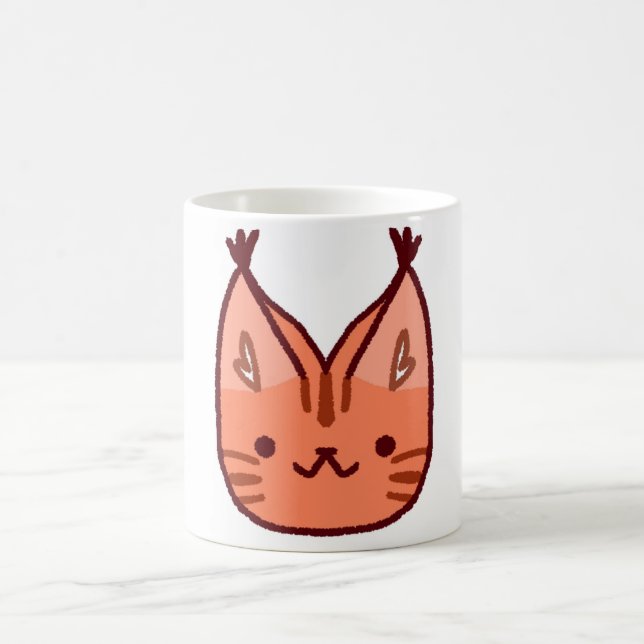 Mug Cute bouchon de chat orange (Centre)