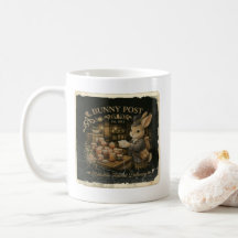 Cute Bunny Post Office Vintage Delivery Bunny