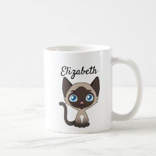 Mug Cute caricature chat siamese