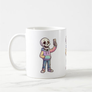 Mug Cute Cartoon Skeleton Selfie - Corps Entier Tendan