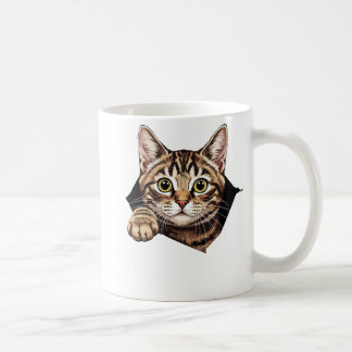 Mug Cute cat torn the fabric cat tearing