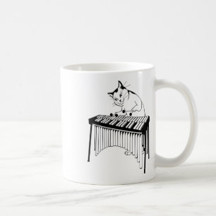Mug Cute Chat Jouer Percussion Musical Xylophone