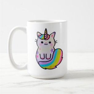 Mug Cute chat licorne arc-en-ciel