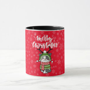 Mug Cute Chat Noël Stocking fourchettes Galore