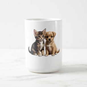 Mug Cute chaton et chiot