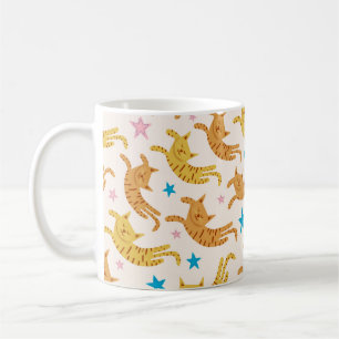Mug Cute chats sans soudure motif avec étoiles drague
