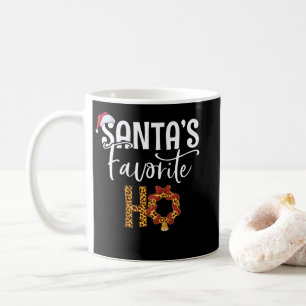 Mug Cute Cheetah Père Noël Favorite Ho Noël
