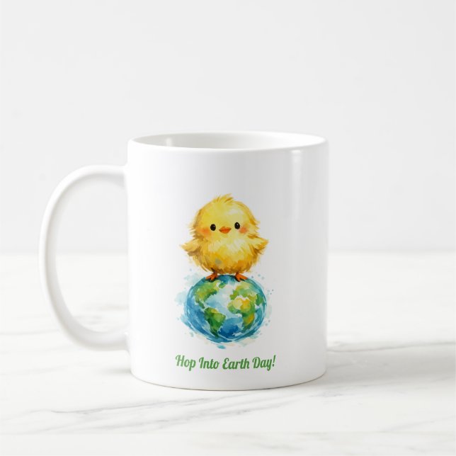 Mug Cute Chick on Globe - Easter & Earth Day Design (Gauche)