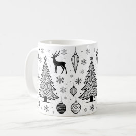 Mug Cute Christmas Animals Illustration