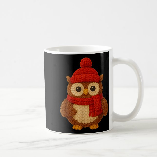 Mug Cute Christmas Owl Winter Snow  (Droite)