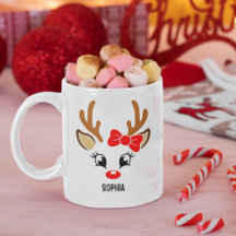 Cute Christmas reindeer face for her