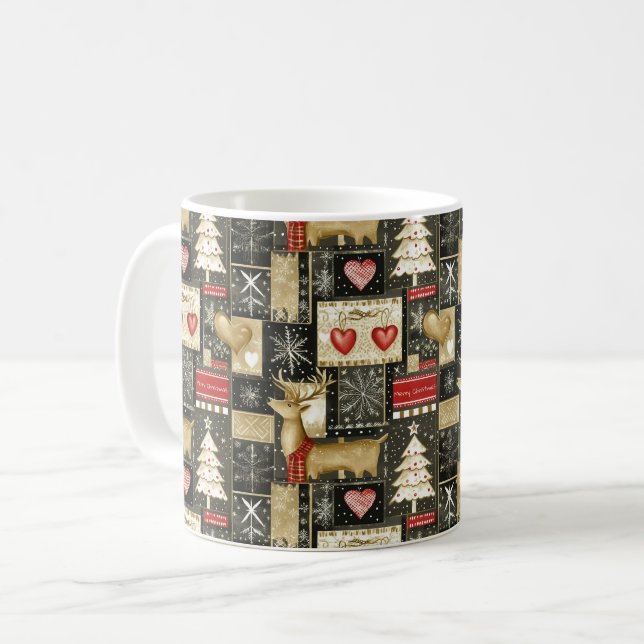 Mug Cute Christmas reindeer pattern (Devant gauche)