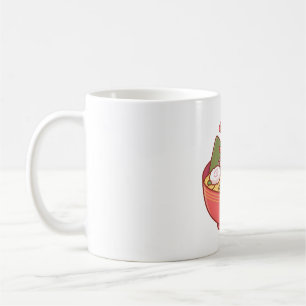 Mug Cute Cochon Mange Des Nouilles De Ramen Dans Le Bo