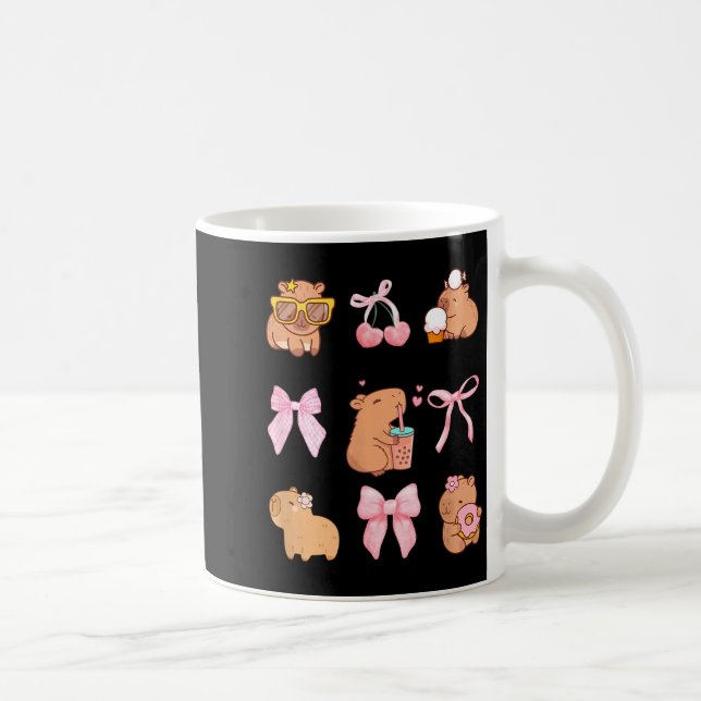 Mug Cute Coquette Bow Capybara Pajamas Pjs Clothes Gir (Droite)