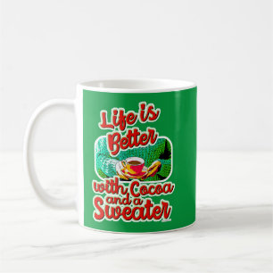Mug Cute Cosy Life Better Cocoa Fun Holiday Design