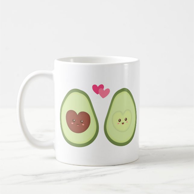 Mug Cute couple Avocado amoureux, Mon autre moitié (Gauche)