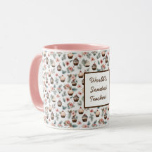 Cute Cupcake Coupe de café personnalisable pour fe
