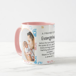 Mug Cute Custom Baby Girl Christian Souvenir Deux phot