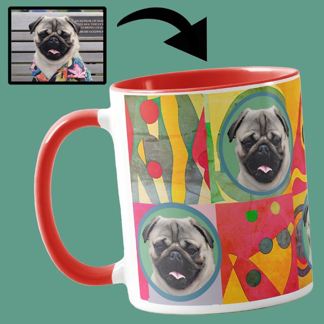 Mug Cute Custom Photo Amoureux des chiens Mom Grandma  (Créateur téléchargé)