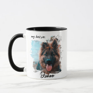 Mug Cute Custom Typography Dog Photo Bestie Pet