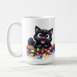 MUG CUTE CUTE NOËL CUISINE NOIRE AVEC LUMIÈRE