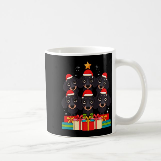 Mug Cute Dachshund Le Doxie Christmas Tree Xmas Hat Lo (Droite)